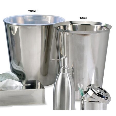 Nusteel NuSteel TG8H Gloss Collection 6.5 Quart Wastebasket - Mirror Finish TG8H